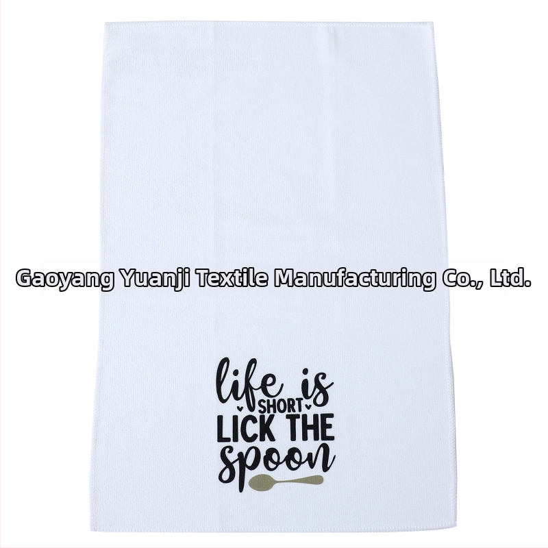 Konyhai törölköző digitális nyomással poliesterből, szuperfin rost, 255 g, 16 szál, felszívódás 11–15 s