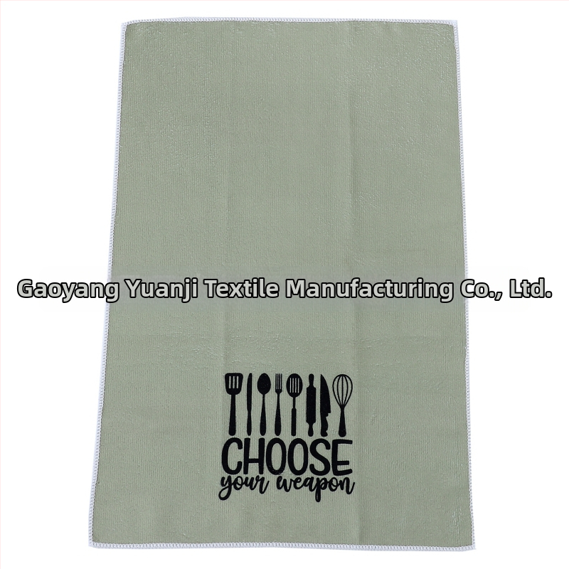 Konyhai törölköző digitális nyomással poliesterből, szuperfin rost, 255 g, 16 szál, felszívódás 11–15 s