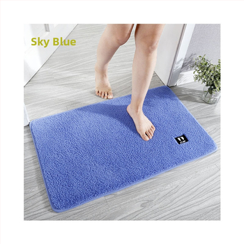 Килим за баня за пода – антихлъзгаш, абсорбиращ мръсотия, пухкав Arctic Velvet полиестер, правоъгълна форма, машинно пране