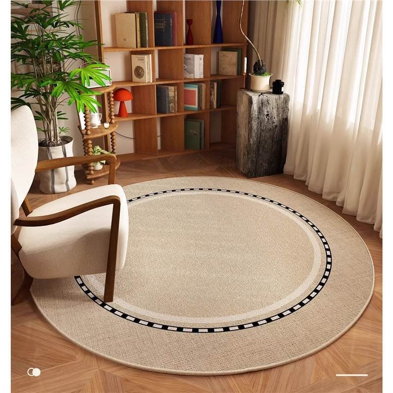 Kör szőnyeg – poliészter rost, egyszínű mintázat, mosható, nappali, hálószoba és dolgozószoba számára