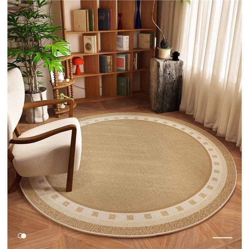 Kör szőnyeg – poliészter rost, egyszínű mintázat, mosható, nappali, hálószoba és dolgozószoba számára
