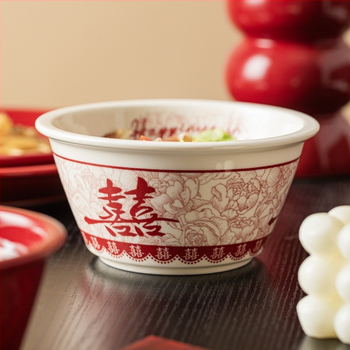 Tongfa keraminė valgio patiekalų rinkinys – dubenėliai ir lėkštės, apvalios formos, po glazūra, tinkamas mikrobangų krosnelėje, naujas Kinijos stilius