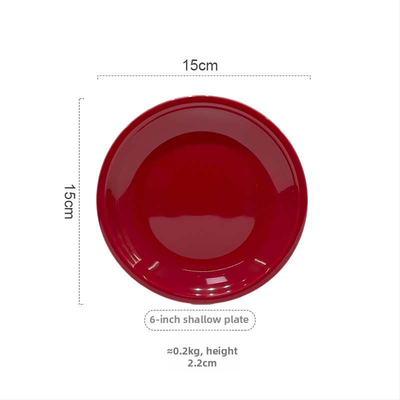 Tongfa keraminė valgio patiekalų rinkinys – dubenėliai ir lėkštės, apvalios formos, po glazūra, tinkamas mikrobangų krosnelėje, naujas Kinijos stilius