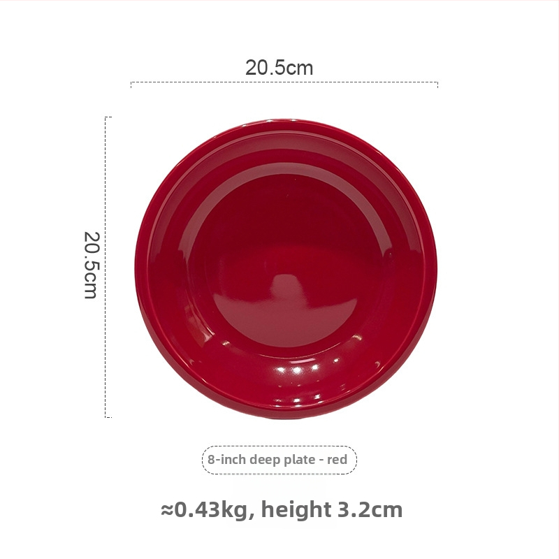 Tongfa keraminė valgio patiekalų rinkinys – dubenėliai ir lėkštės, apvalios formos, po glazūra, tinkamas mikrobangų krosnelėje, naujas Kinijos stilius