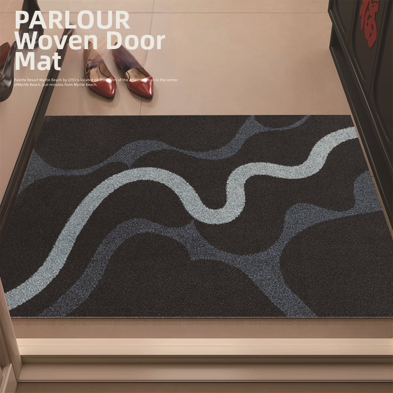 Мата за вход от PVC със сплетена телена конструкция, квадратна форма, подходяща за вход, всекидневна и кухня
