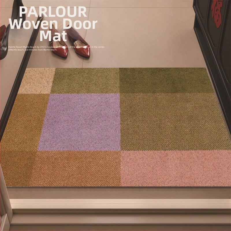 Мата за вход от PVC със сплетена телена конструкция, квадратна форма, подходяща за вход, всекидневна и кухня