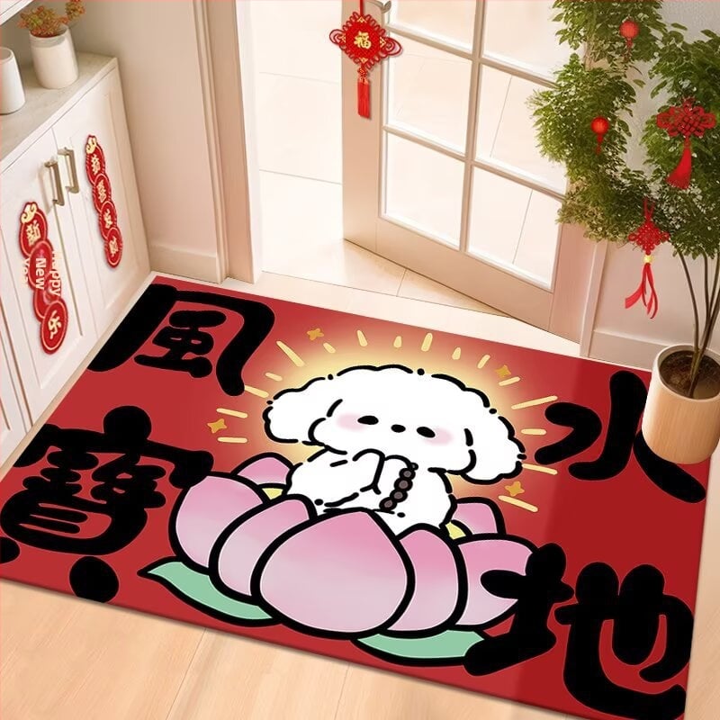 Bejárati padlómat hurkolt velúrból, téglalap alakú, mintázat: szöveg, hőtranszfer nyomtatás, kézi mosás