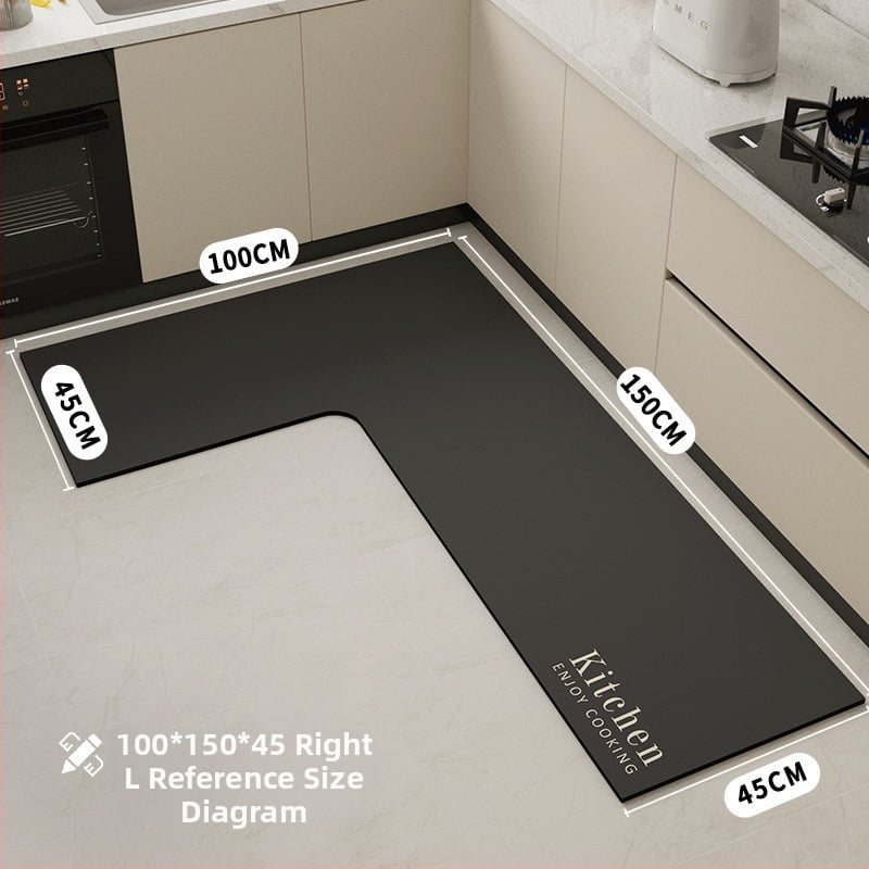 Konyhai lábtörlő poliészter rostból, nyomtatott kivitel, négyzet alakú, mosható