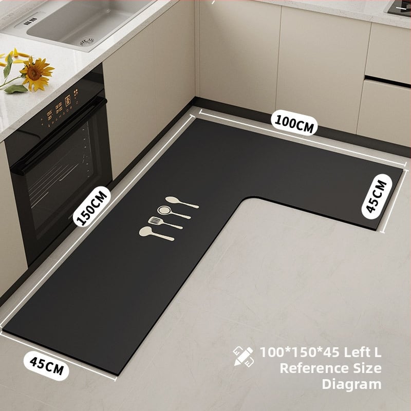 Konyhai lábtörlő poliészter rostból, nyomtatott kivitel, négyzet alakú, mosható