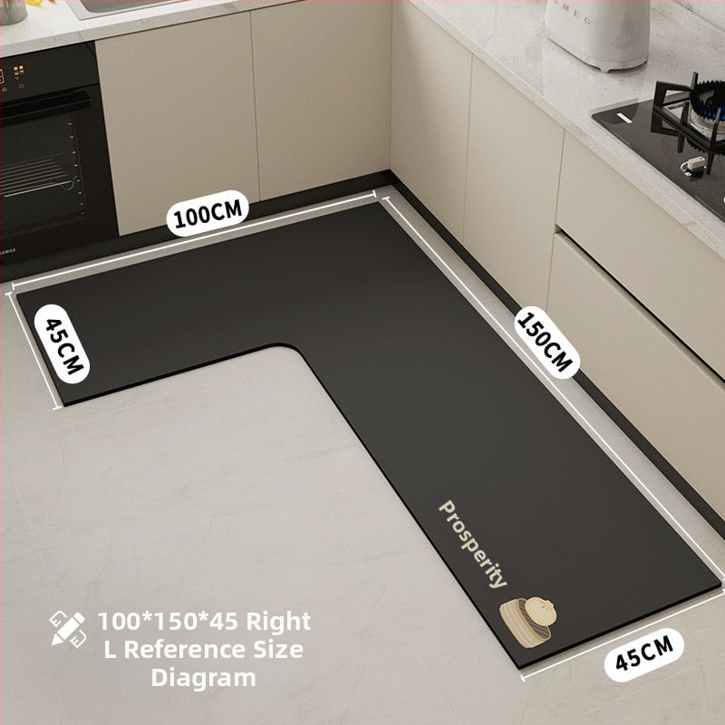 Konyhai lábtörlő poliészter rostból, nyomtatott kivitel, négyzet alakú, mosható