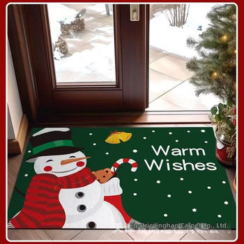 Bejárati ajtóhoz készült kristály bársony szőnyeg, poliészter, hőátviteles nyomtatás, négyszögletes, rajzfilm minta