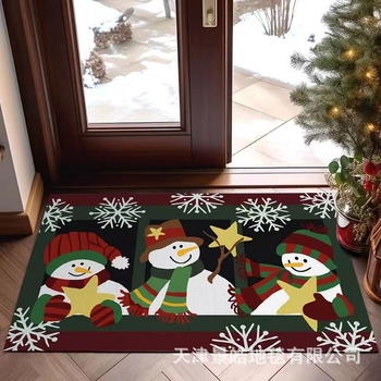 Bejárati ajtóhoz készült kristály bársony szőnyeg, poliészter, hőátviteles nyomtatás, négyszögletes, rajzfilm minta