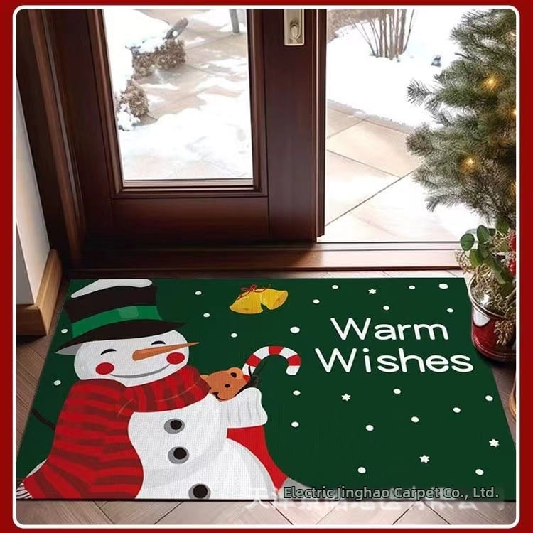 Bejárati ajtóhoz készült kristály bársony szőnyeg, poliészter, hőátviteles nyomtatás, négyszögletes, rajzfilm minta