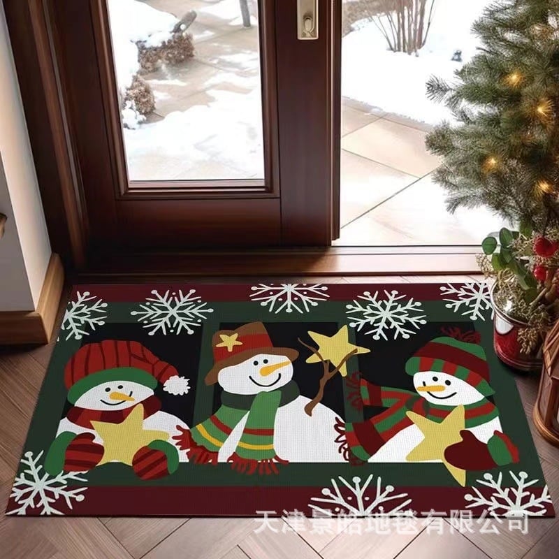 Bejárati ajtóhoz készült kristály bársony szőnyeg, poliészter, hőátviteles nyomtatás, négyszögletes, rajzfilm minta