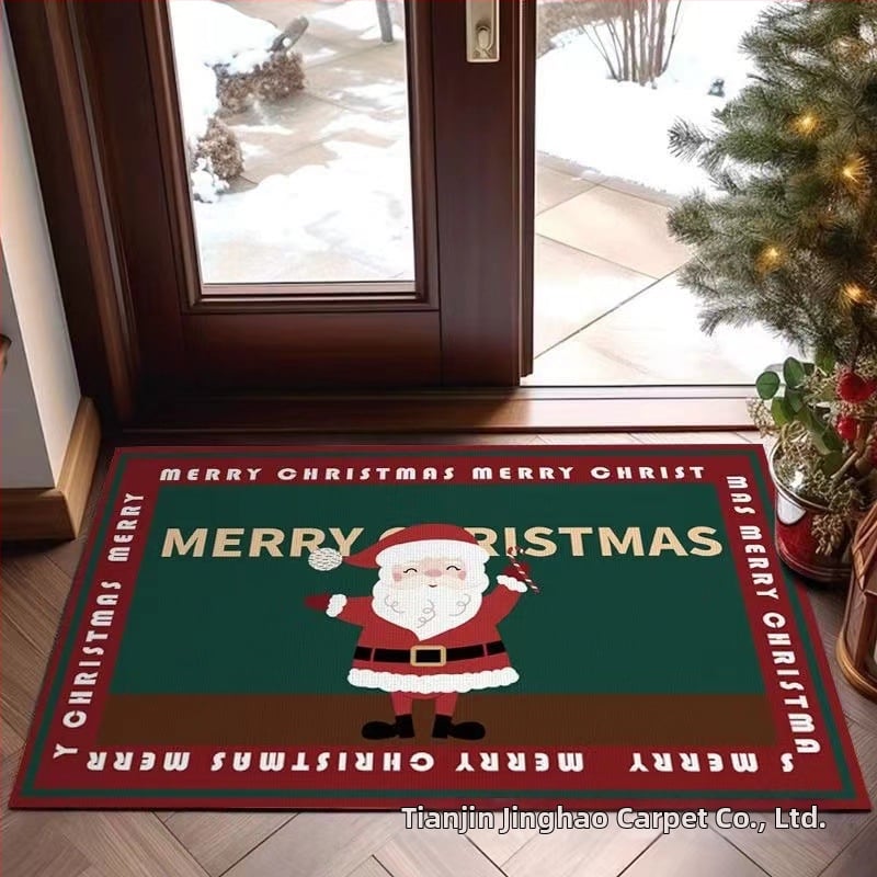 Bejárati ajtóhoz készült kristály bársony szőnyeg, poliészter, hőátviteles nyomtatás, négyszögletes, rajzfilm minta