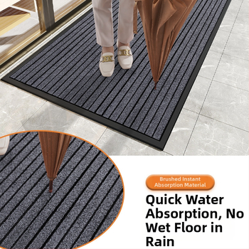 Bejárati padlómat, PVC, négyzet alakú, csíkos mintázat, mosható, testreszabható