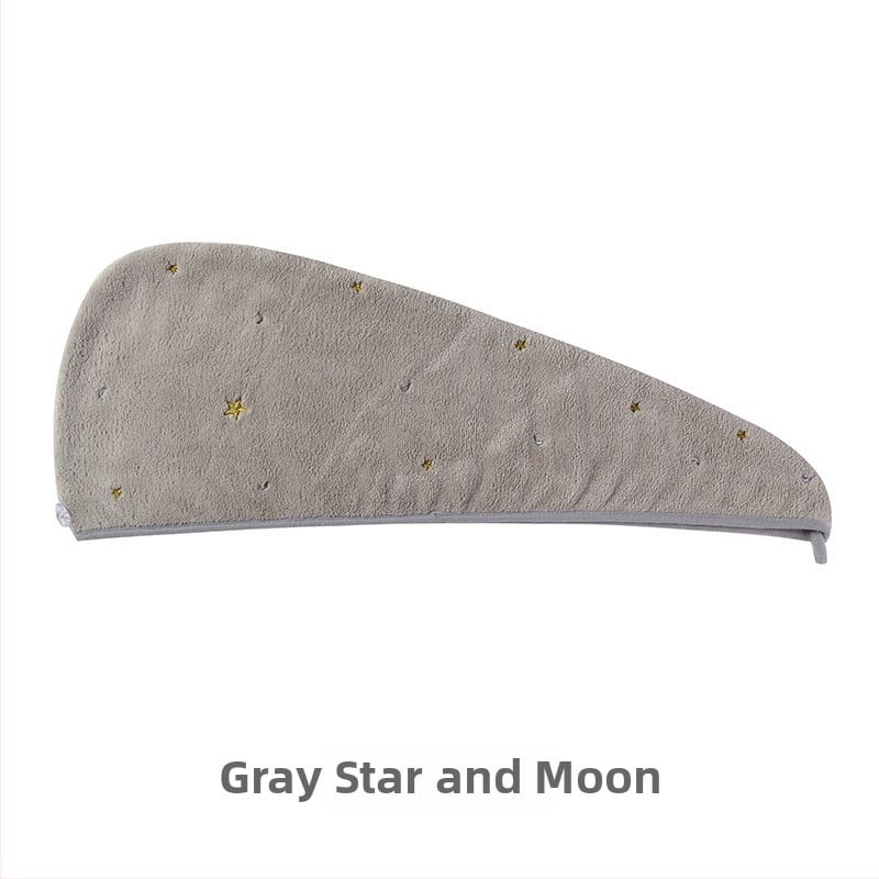 Juukseid kuivatav kapuuts korallfliisist, tikandiga, 50-79 g, kiire kuivatamine, suur imendum