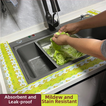 Pašlīmējošā stikla ūdens noturēšanas lente – plīts, izlietnei un loga palodzei – PVC, neausts audums, poliestera šķiedra, ainavu raksts