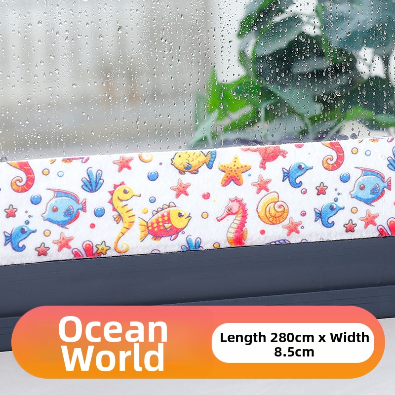 Pašlīmējošā stikla ūdens noturēšanas lente – plīts, izlietnei un loga palodzei – PVC, neausts audums, poliestera šķiedra, ainavu raksts