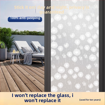 PVC logu privātuma folija – pašlīmējoša, mūsdienīgs minimālisma stilā, vienkrāsains raksts, 1 gab.