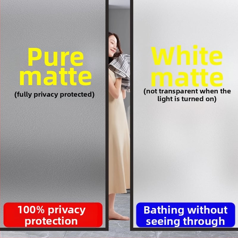 PVC logu privātuma folija – pašlīmējoša, mūsdienīgs minimālisma stilā, vienkrāsains raksts, 1 gab.