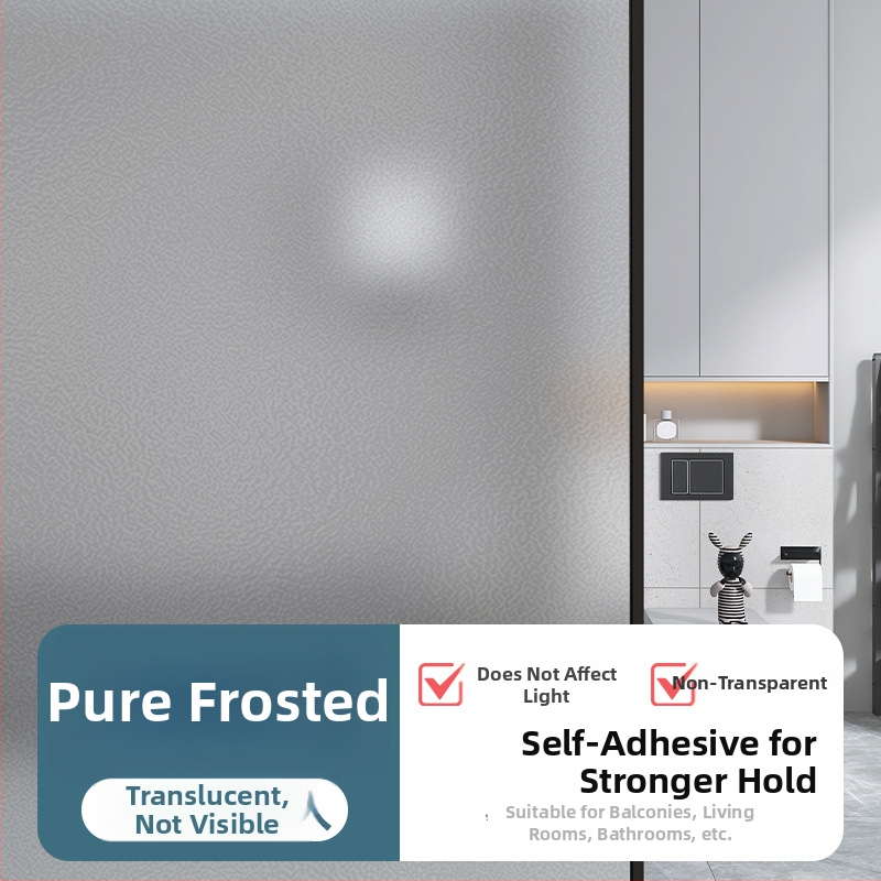 PVC logu privātuma folija – pašlīmējoša, mūsdienīgs minimālisma stilā, vienkrāsains raksts, 1 gab.