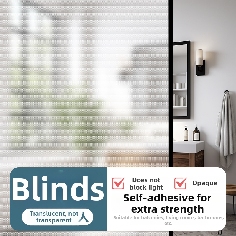 PVC logu privātuma folija – pašlīmējoša, mūsdienīgs minimālisma stilā, vienkrāsains raksts, 1 gab.