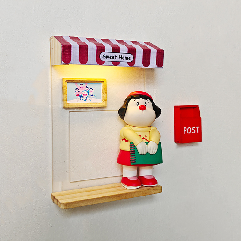 Doraemon 3D akrilna naljepnica za zid s zaštitnim okvirom prekidača, dekor dnevnog boravka i dječje sobe