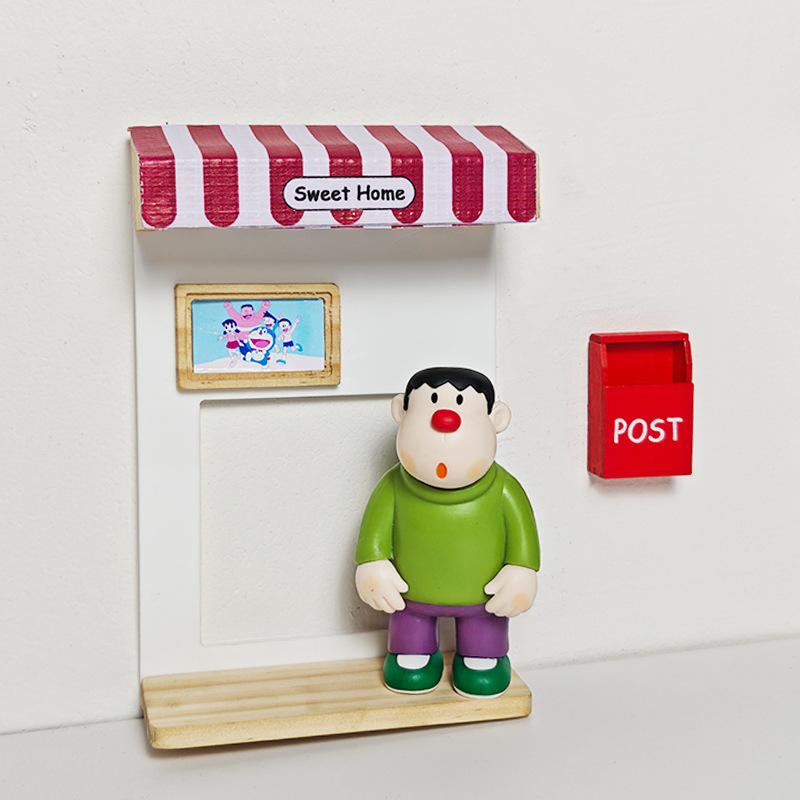 Doraemon 3D akrilna naljepnica za zid s zaštitnim okvirom prekidača, dekor dnevnog boravka i dječje sobe