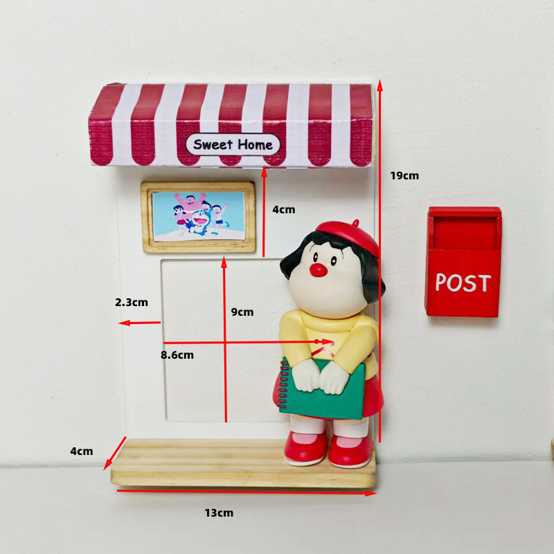 Doraemon 3D akrilna naljepnica za zid s zaštitnim okvirom prekidača, dekor dnevnog boravka i dječje sobe