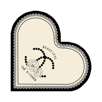 Prostirka kuhinjskog srcolikog oblika s prugastim uzorkom, od poliesterskog vlakna, tisak, strojno pranje, pogodna za blagovaonu, kuhinju, kupaonu, ulaz, balkon, lagan luksuzan stil