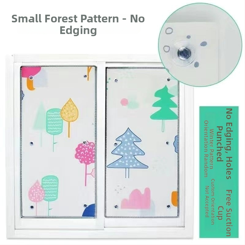 Loga stikla izolācijas plēve ar sūkņa āķīšiem – saules aizsargs guļamistabai un balkonam, Pearl cotton (EPE) materiāls, elektrostatiskā līmēšana, mūsdienīgs stils