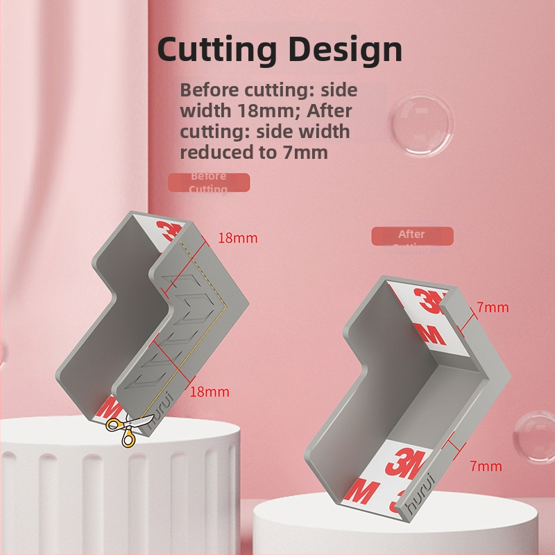 Hurui baldų kampinis apsauginis – kampinis apsauginis, skirtas spintoms, stalčiams ir stalams, atsparus smūgiams ir įbrėžimams, pakuotė 400 vnt.