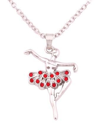Kaklarota ar baleta dejotājas kulonu no sakausējuma, krusta ķēde, elektroplakšana, 18K tīrība, universāla, regulējams pagarinājums