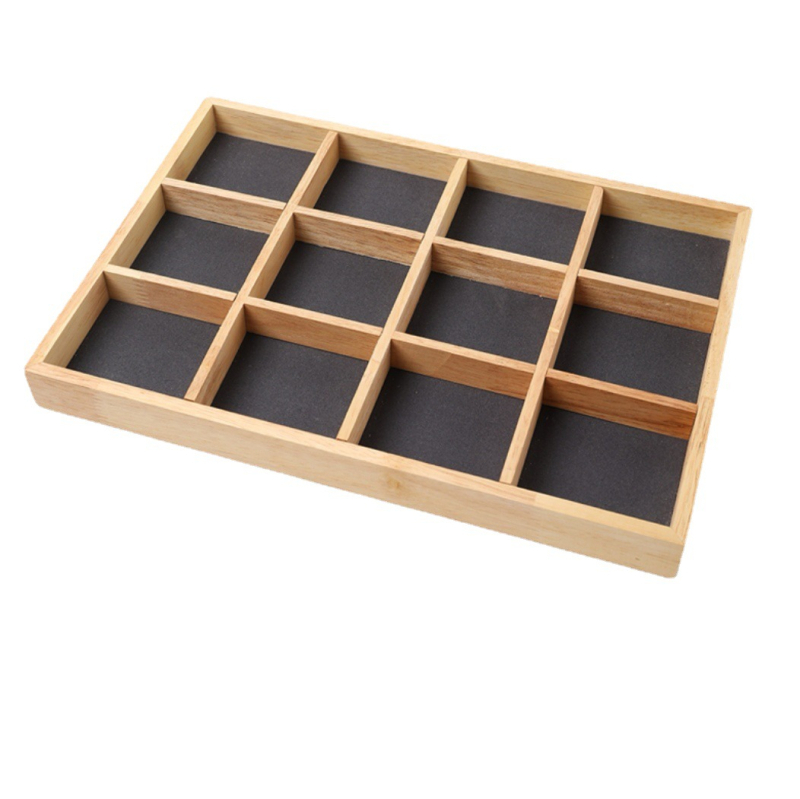 Drvena kutija za prikazivanje narukvica s mikrovlaknastim baršunom i jastučićem za satove/narukvice; mogućnost prilagodbe obrade