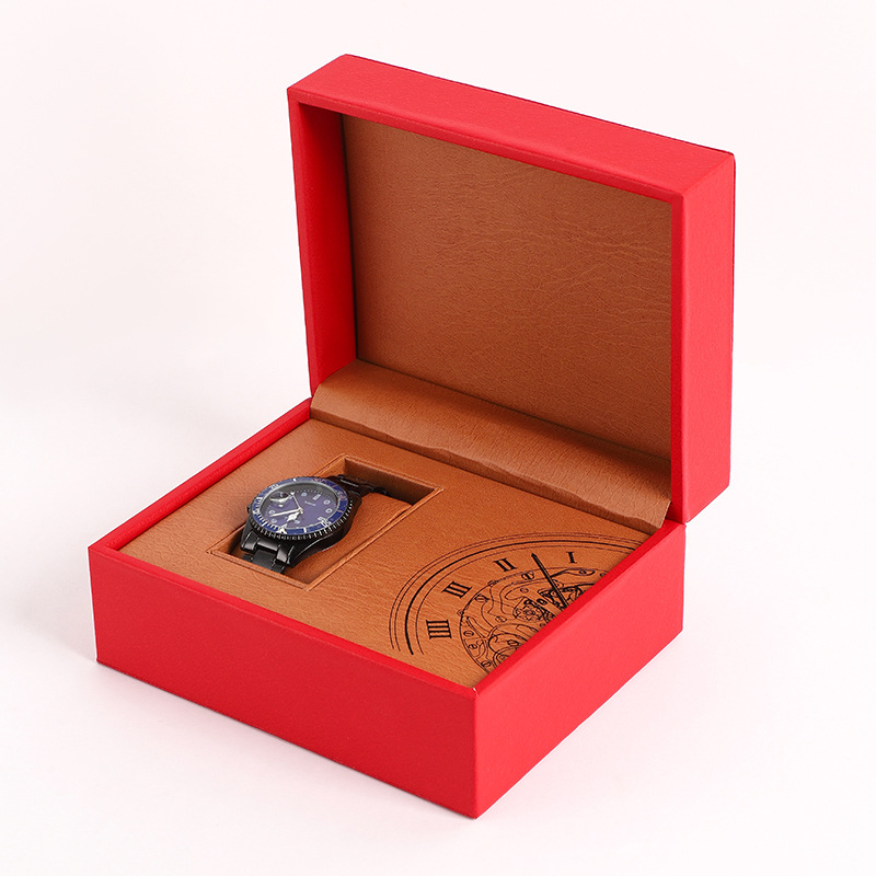 Осмоъгълна кутия за часовници от PU кожа с капак, дисплей за часовници и бижута