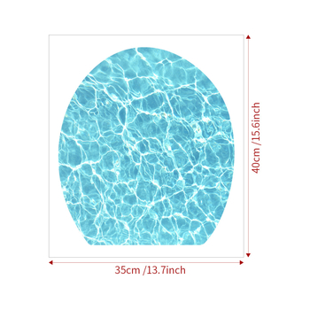 Wc sienas uzlīme – tropiska pludmales dekors, pašlīmējošs PVC, karikatūras stils, vannas istabai