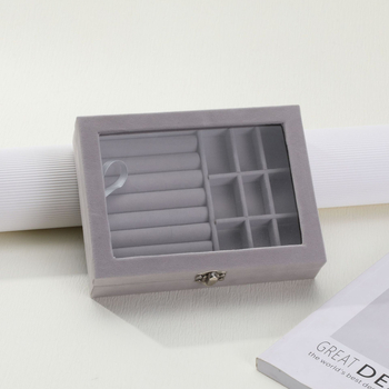 Xinke 009 Koka rotaslietu kastīte, 9 nodalījumi, portatīva, vienkrāsains dizains