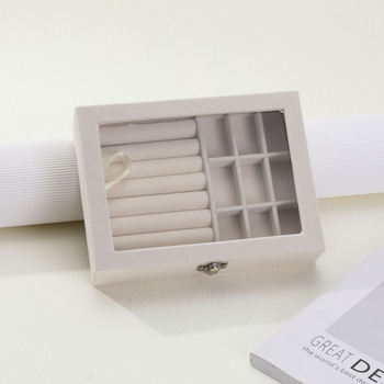 Xinke 009 Koka rotaslietu kastīte, 9 nodalījumi, portatīva, vienkrāsains dizains