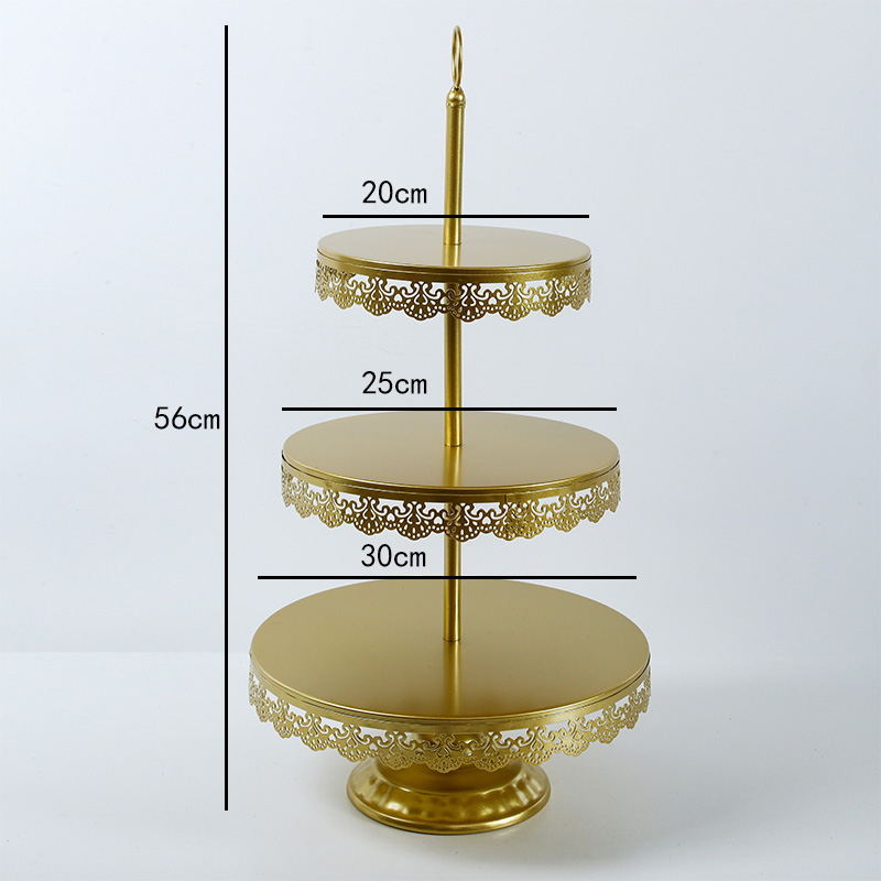Дантелен кант правоъгълен метален поднос за торти и сладкиши, европейски стил