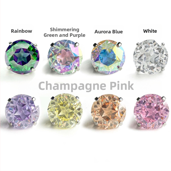 Star-Cut Zircon piercing papuošalai G23 titano, vidinis sriegis Lip Studs ir ausų kremzlės auskarai