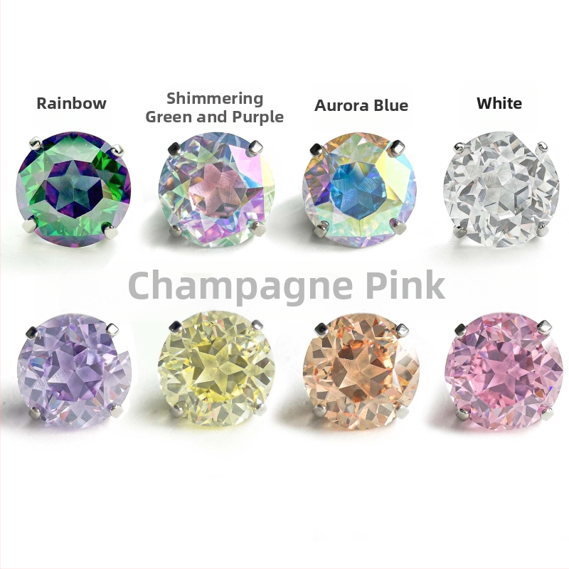 Star-Cut Zircon piercing papuošalai G23 titano, vidinis sriegis Lip Studs ir ausų kremzlės auskarai