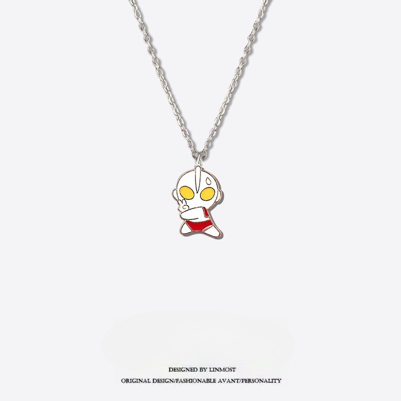 Колие с висулка на карикатурен герой, сплавна верижка, стил O-верига, висулка от сплав, пуснато през пролетта на 2023 г.