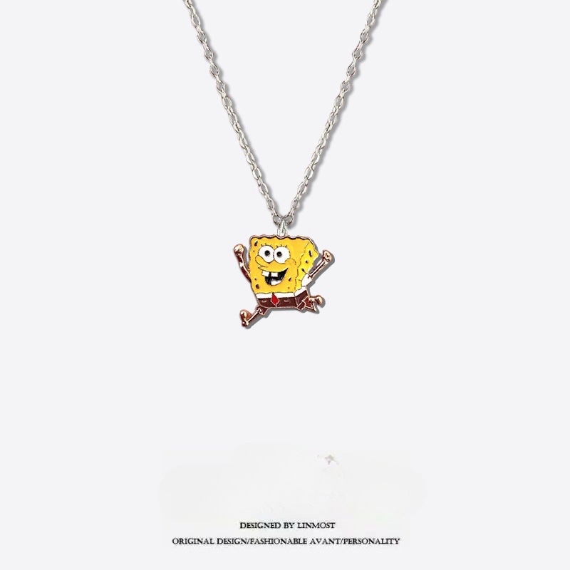 Колие с висулка на карикатурен герой, сплавна верижка, стил O-верига, висулка от сплав, пуснато през пролетта на 2023 г.