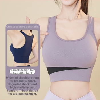 Bezvadu sieviešu sporta krūšturis ar pilnu krūšu kausu, elpojošs, mitruma vadība, ātri žūst, piemērots skrējienam un jogai