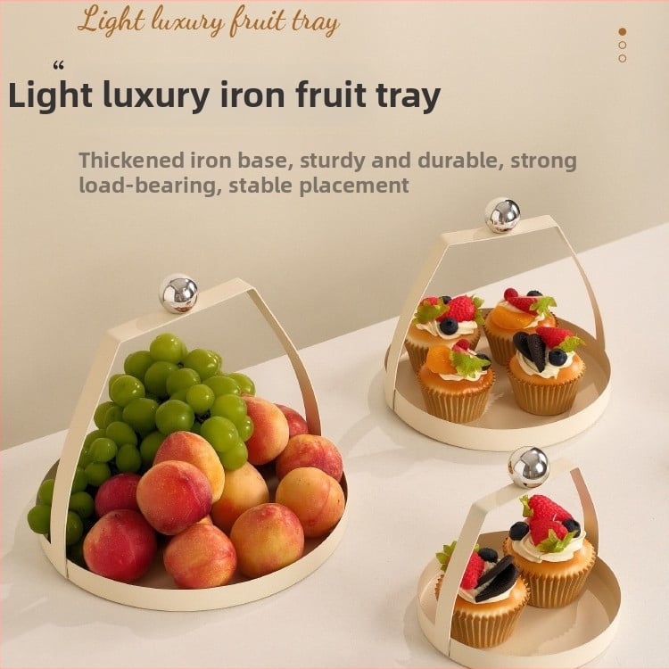 Плодова чиния от ковано желязо, европейски стил, луксозен ретро дизайн, за всекидневна, пусната през 2024 г., първокласно качество