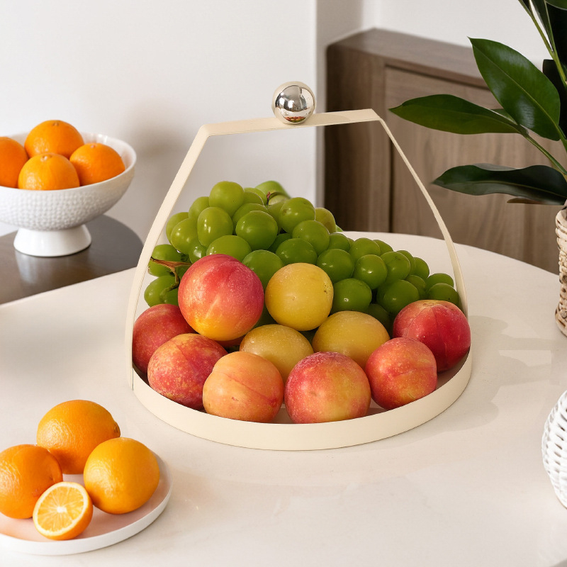 Плодова чиния от ковано желязо, европейски стил, луксозен ретро дизайн, за всекидневна, пусната през 2024 г., първокласно качество