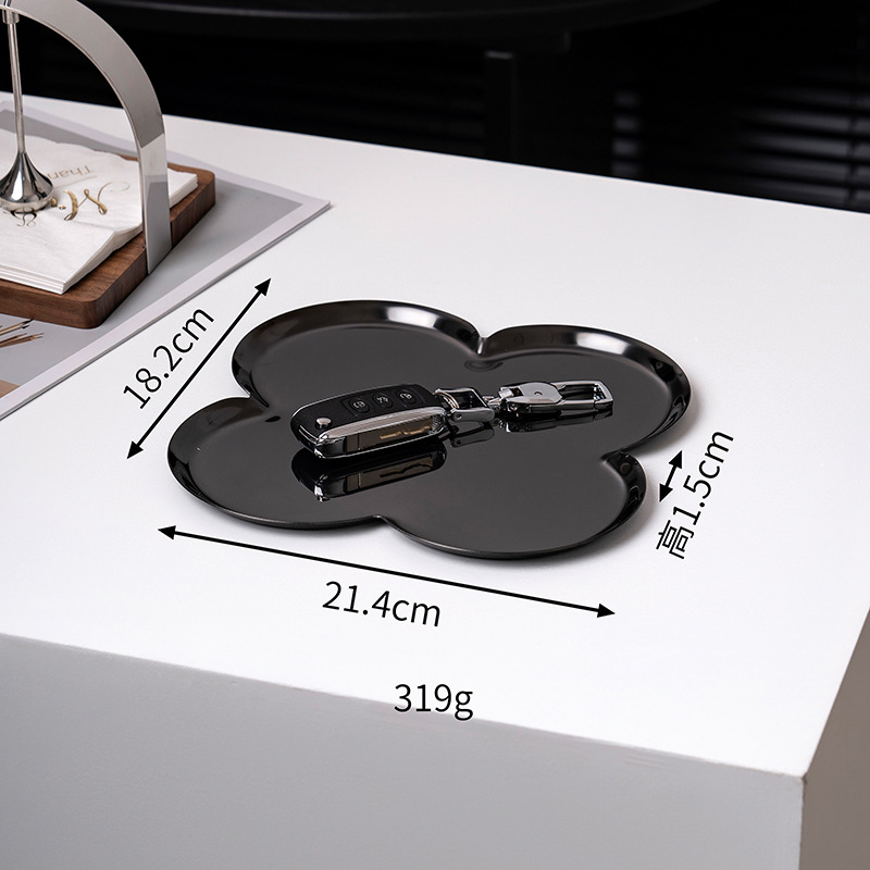 Neratised terasest lillekujuline ehtehoidla plaat – laualine dekoratiivne taldrik lille motiiviga, kerge luksusstiil, elektroplating