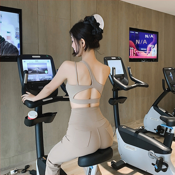 Sieviešu sporta krūšturis ar diagonālām plecu siksnām, push-up, pret noslīdējumu, seksīga mugura, jogai un fitnesam (Krūšu kupas tips: pilns; Kupas forma: plānas augšā, biezas lejā; Siksnas: fiksētas dubultās; Audums: nylon)