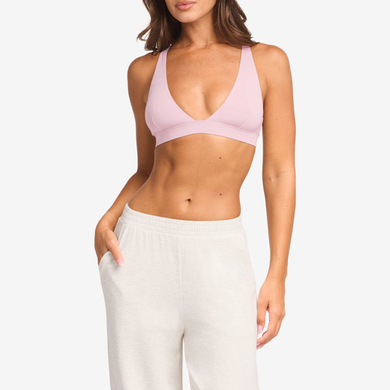 Joga sporta krūšturis ar ātru žūšanu un krūšu spilventiņu — pilns kauss, vidēja formas kauss, fiksētas dubultās siksnas, 75% neilons / 25% spandeks